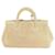 [Used] SAINT LAURENT PARIS Cabas Rive Gauche Small 2way hand shoulder bag Raffia leather beige  ref.455929