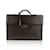 Loewe Brown Textured Leather Briefcase Work Bag  ref.456364