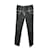 Chanel Pantaloni grigi in denim slavato con zip 38 fr Grigio Cotone  ref.456424
