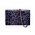 Wallet On Chain Chanel Cartera de camelia de charol azul oscuro y blanco con cadena WOC