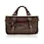 Céline Brown Canvas Leather Boogie Satchel Tote Bag Handbag Cloth  ref.456627