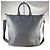 Borsa da weekend Burberry blu navy in pelle e tela Blu scuro - vista 4