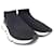 [Used] BALENCIAGA Balenciaga Slip-on Sneakers Men's Black Blue White Stretch Knit Cloth  ref.458443