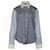 Just Cavalli Kontrastgestreiftes Hemd aus blauer Baumwolle  ref.458615