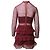 Self portrait Self-Portrait High Neck Spitzen-Minikleid aus bordeauxfarbenem Polyester - Ansicht 3