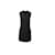 Joseph Kleid mit V-Ausschnitt und plissiertem Saum in schwarzem Acetat Zellulosefaser  ref.458637