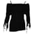 Autre Marque Isa Arfen Off-shoulder Sequin Detail Top in Black Wool Cotton  ref.458640