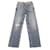 Re/Done Comfort Stretch Ultra High Rise Stove Pipe Jeans in Blue Cotton Denim  ref.458655