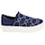 Opening Ceremony Cici Smocked Slip-on Platform Sneakers in Navy Blue Canvas Cloth  ref.458704