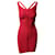 Herve Leger forrado-correa vendaje vestido en rayón rojo Roja Fibra de celulosa  ref.458769