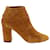 Aquazzura Ankle Boots in Brown Suede Yellow Camel  ref.458770