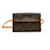 Louis Vuitton BAG ON BELT T75 Monogram Brown Leather Cloth  ref.458949