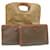 Céline CELINE Macadam Canvas Hand Bag Clutch Bag 3Set Brown Auth ar5864  ref.459102
