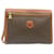 Céline CELINE Macadam Canvas Clutch Bag PVC Leather Brown Auth ki1261  ref.459721