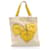 SAINT LAURENT Tote Bag Canvas Yellow Beige Auth ti550 Cloth  ref.459780