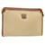 Céline CELINE Macadam Canvas Clutch Bag PVC Leather Beige Auth kk044  ref.460766