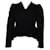 MSGM Bluse mit Cut-Out-Besatz aus schwarzer Baumwolle  ref.462556