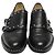 Jimmy Choo Monk Strap Shoes con borchie in pelle nera Nero - vista 2