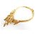 VINTAGE CHRISTIAN LACROIX HALSKETTE CHOCKER BLÄTTER GOLD PERLEN HALSKETTE CHOCKER - Ansicht 2