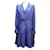 CHANEL DRESS LONG SLEEVED BLOUSE S45485 M COTTON 40 BLUE COTTON DRESS  ref.464711