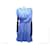 NEW SUMMER DRESS CHANEL PATTERN QUILTED P32352 LINE AIR BLUE SUMMER DRESS Cotton  ref.464715