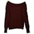 Suéter con hombros descubiertos Veronica Beard Chase en lana de alpaca burdeos  ref.464767