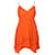 Alice + Olivia Tiered Mini Dress in Orange Silk  ref.464790