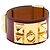 Ring Hermès Hermes Collier de Chien breite Manschette aus burgunderfarbenem Leder Bordeaux