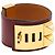Ring Hermès Hermes Collier de Chien breite Manschette aus burgunderfarbenem Leder Bordeaux - Ansicht 3