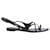 Saint Laurent Strappy Slingback Flat Sandals in Black Patent Leather  ref.466253