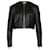 Michael Kors Crop Plongé Jacket in Black Leather  ref.466300