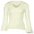 Autre Marque Boutique Moschino Pullover mit Rüschenärmeln aus cremefarbener Wolle Weiß Roh  ref.466310