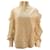 Autre Marque Apiece Apart Spitzen-Rio-Bluse aus cremefarbener Baumwolle Weiß Roh  ref.466333