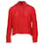 Miu Miu Blusa de bolinhas com babados em seda vermelha Vermelho  ref.466340