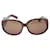 Chloé Chloe Ovale Sonnenbrille aus braunem Acetat Zellulosefaser  ref.466343