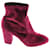 Aquazzura So Me 85 Ankle Boots in Burgundy Velvet Red Dark red  ref.466365