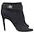 Givenchy Saint Laurent Open Toe Ankle Boots with Buckle in Black Denim   ref.466379