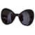 Valentino Übergroße Butterfly-Brille Schwarz Kunststoff  ref.467225