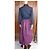 Autre Marque Abito Sara Roka Blu Navy e Bordeaux in Cotone - vista 4