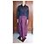 Autre Marque Abito Sara Roka Blu Navy e Bordeaux in Cotone - vista 5