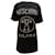 Moschino Nietenbesetztes Hemdkleid aus schwarzer Viskose Zellulosefaser  ref.469132
