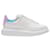 Oversized Sneakers - Alexander Mcqueen - White/Holographic - Leather Pony-style calfskin  ref.469148