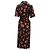 Vestido largo de algodón negro con estampado floral de Adam Lippes - vista 2