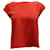 Escada Nerodala Cap-Sleeve-Bluse aus roter Seide  ref.469177