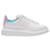 Oversized Sneakers - Alexander Mcqueen - White/Holographic - Leather Pony-style calfskin  ref.469213
