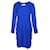 Vestido com decote em V Theory Jaya em seda azul  ref.469250