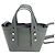 Frame Denim Mini Tote Frame Les Second em couro com relevo verde - vista 3