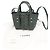Frame Denim Mini Tote Frame Les Second em couro com relevo verde - vista 6