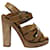 Chloé Strappy Sandals with Wooden Heels in Tan Leather Brown Beige  ref.469314