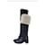 Céline Celine Folco Overknee-Stiefel aus schwarzem Leder  ref.469419